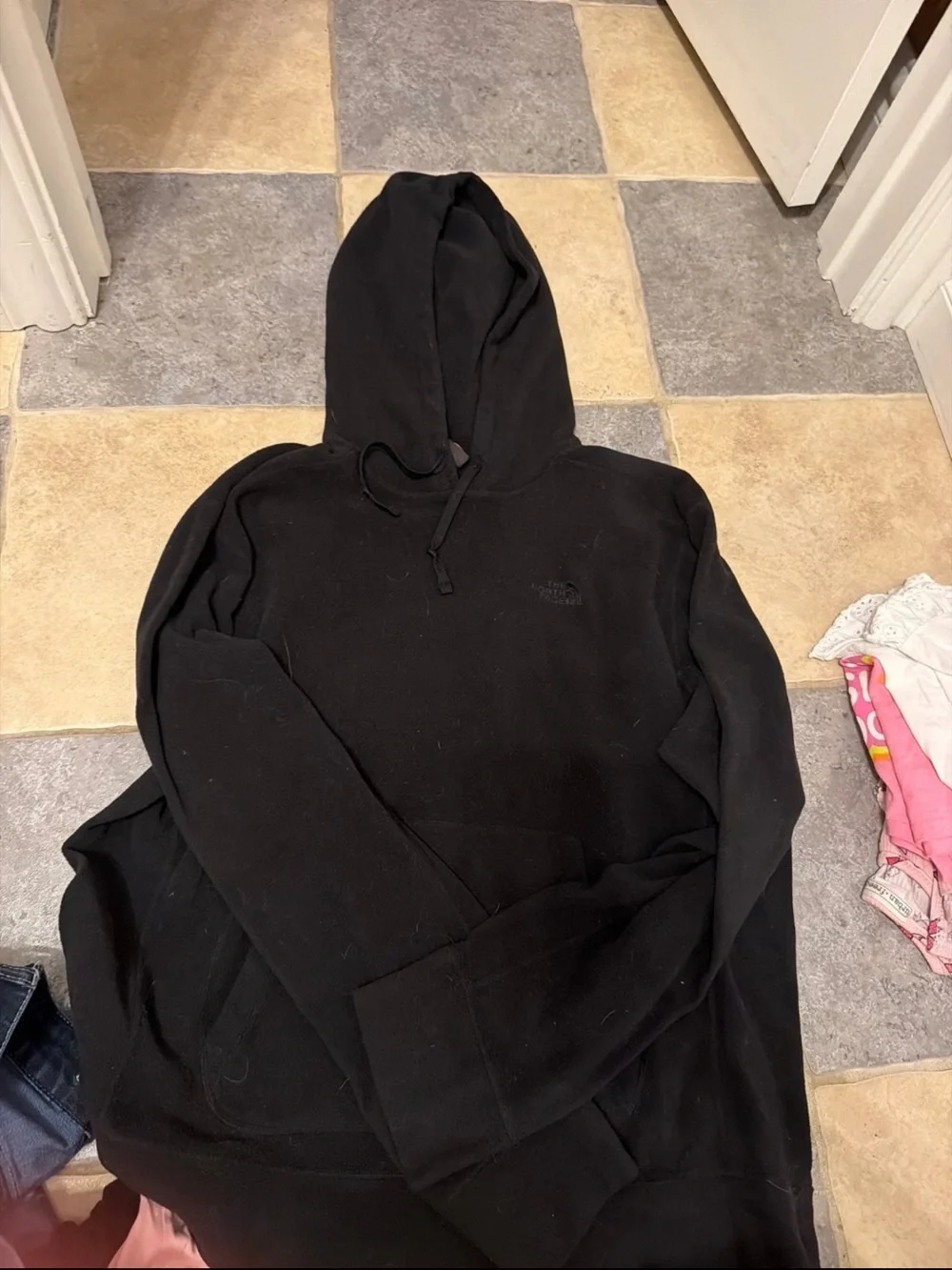 The North Face Black Pullover Hoodie with Embroidered Logo